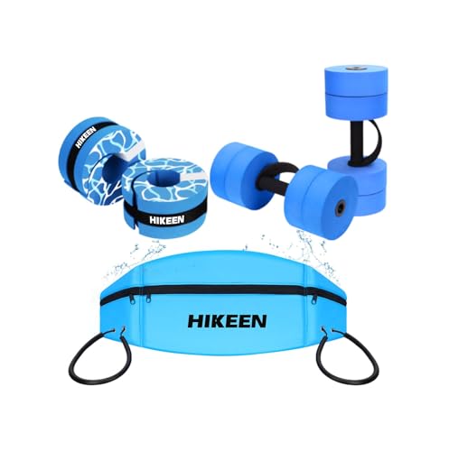 Aqua Fitness Exercise Set with Water Weights and Pool Belt