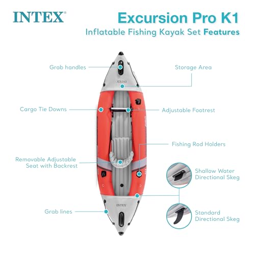 Inflatable Kayak Set with Paddles, Pump and Adjustable Seat