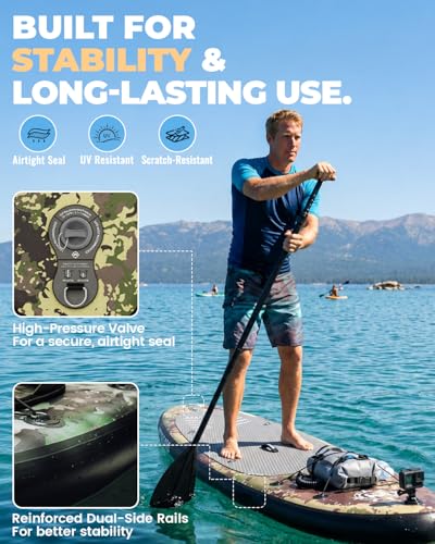 Inflatable Stand Up Paddle Board with Accessories and Non-Slip Deck