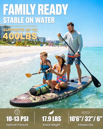 Inflatable Stand Up Paddle Board with Accessories and Non-Slip Deck