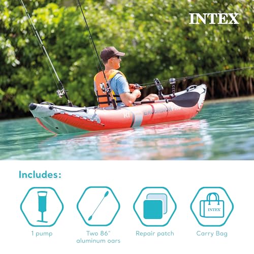 Inflatable Kayak Set with Paddles, Pump and Adjustable Seat