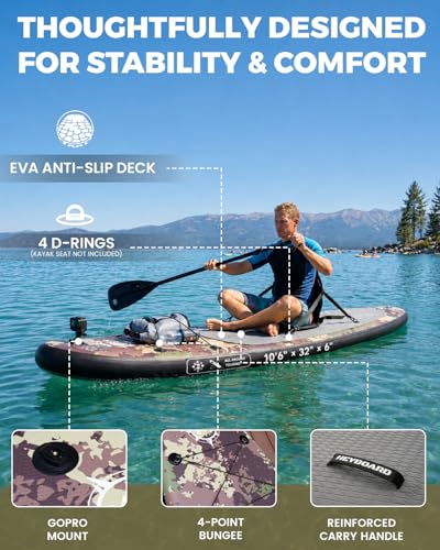 Inflatable Stand Up Paddle Board with Accessories and Non-Slip Deck