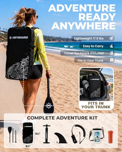 Inflatable Stand Up Paddle Board with Accessories and Non-Slip Deck