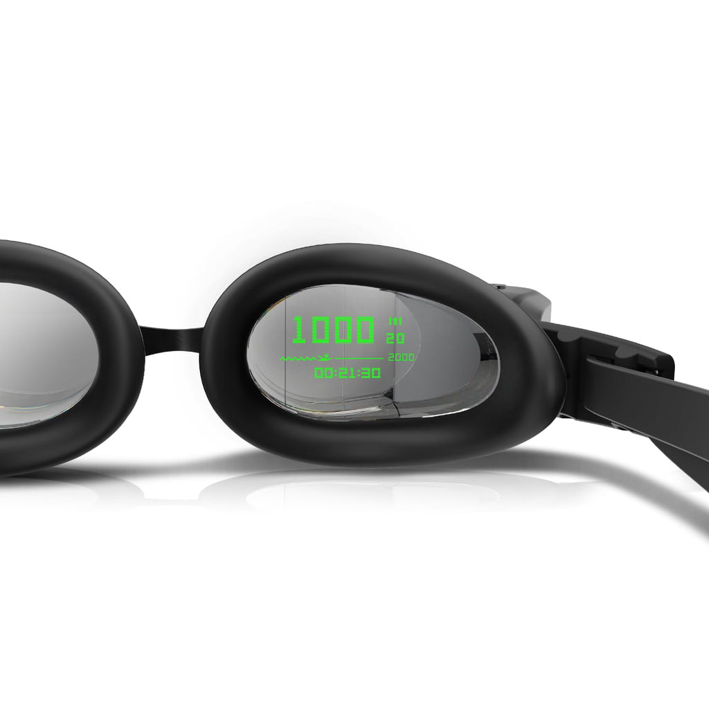 Smart AR Swim Goggles with Real-Time Display and Training Data