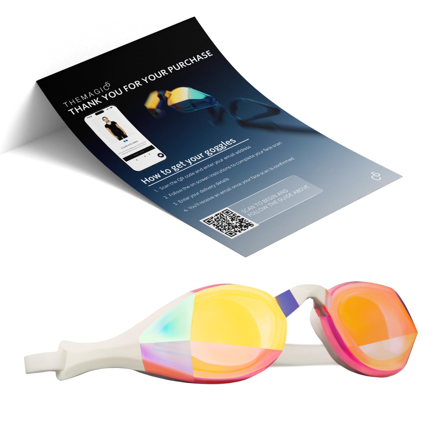 Custom Fit Swim Goggles for Adults with Comfortable Seal