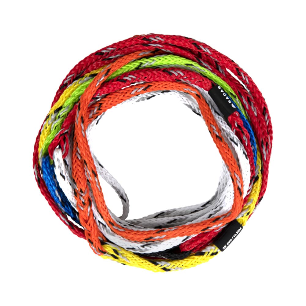 Radar Vapor Knotless 9-Section Mainline Waterski Rope, Tournament Colors