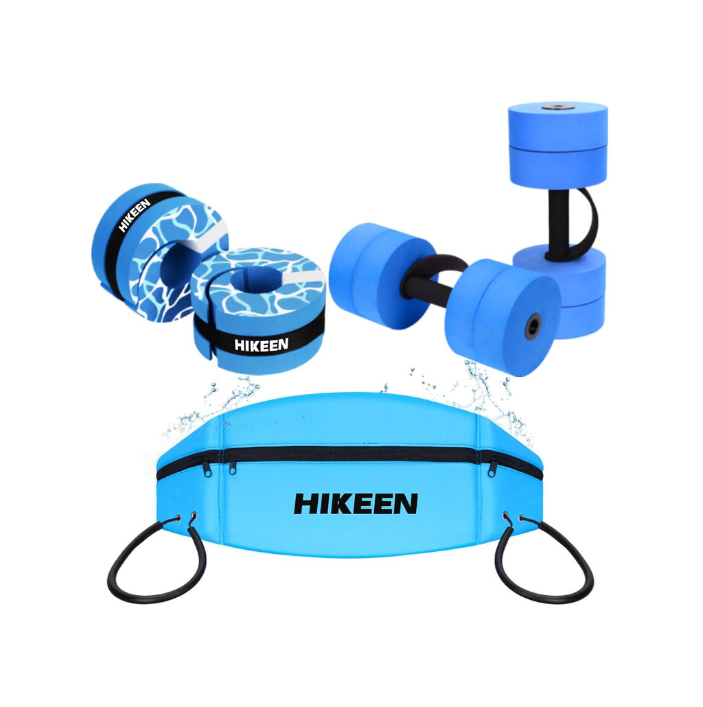 Aqua Fitness Exercise Set with Water Weights and Pool Belt