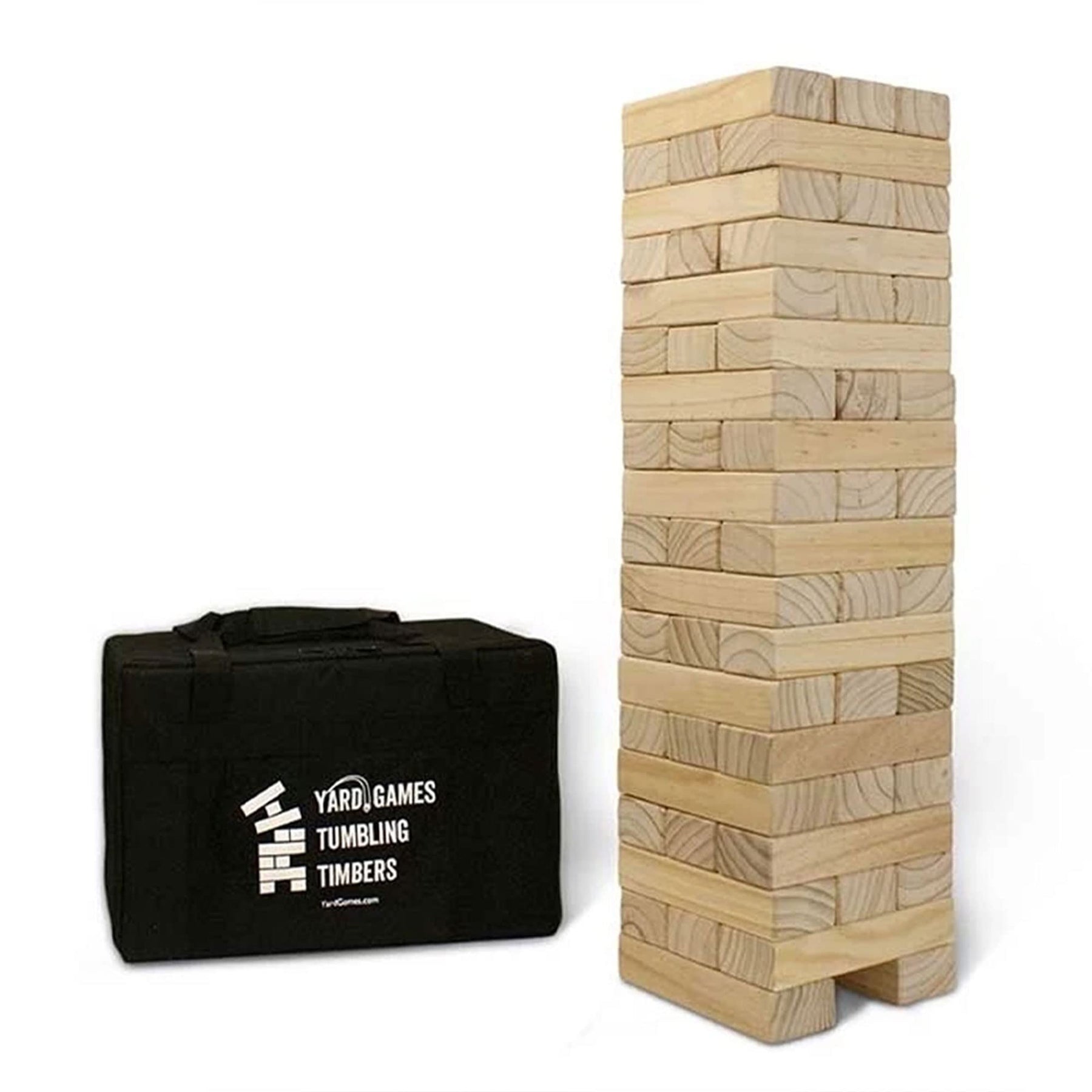Giant Wooden Tumbling Blocks Game with Carrying Case