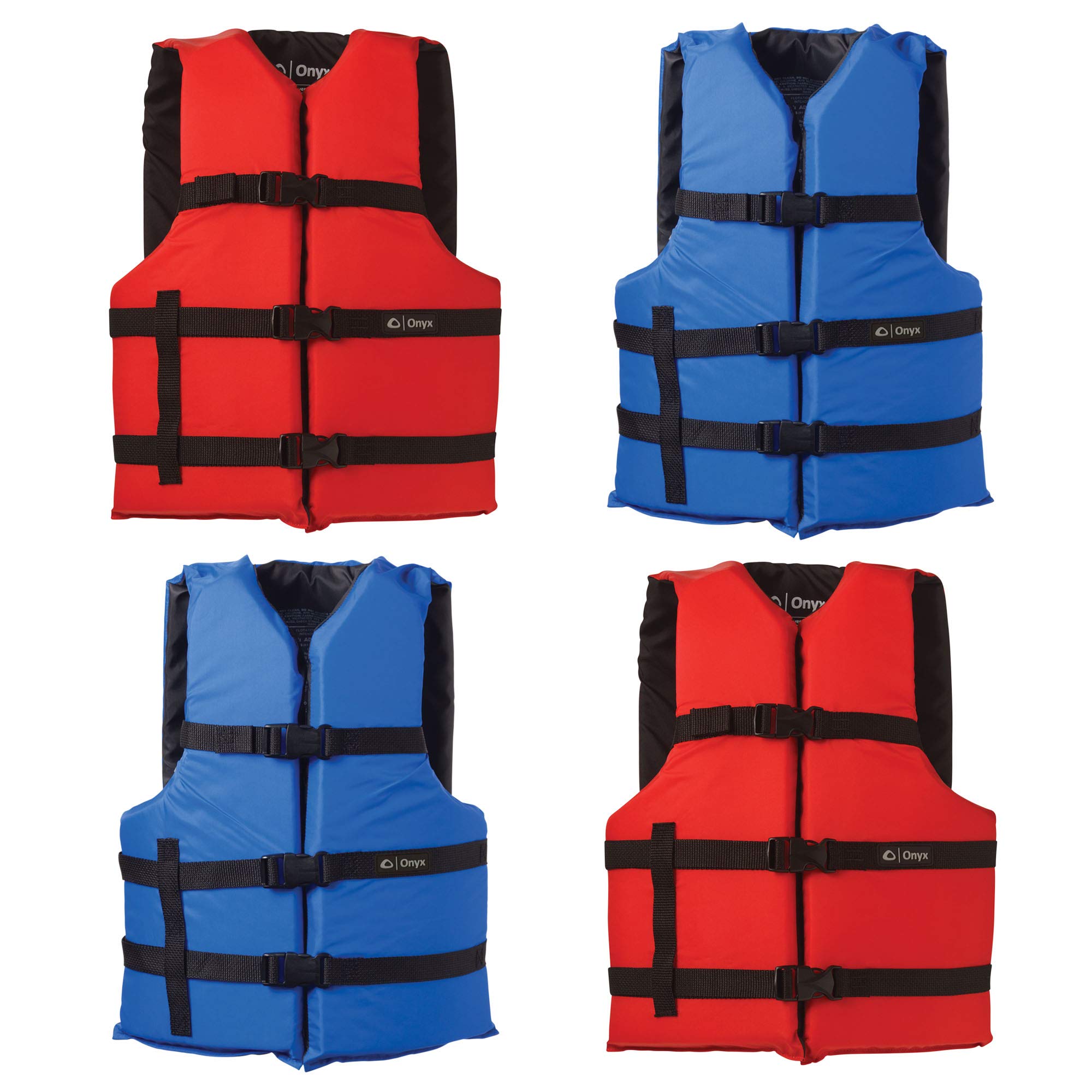 Adult Universal Life Vest Pack with Adjustable Fit and Buoyancy