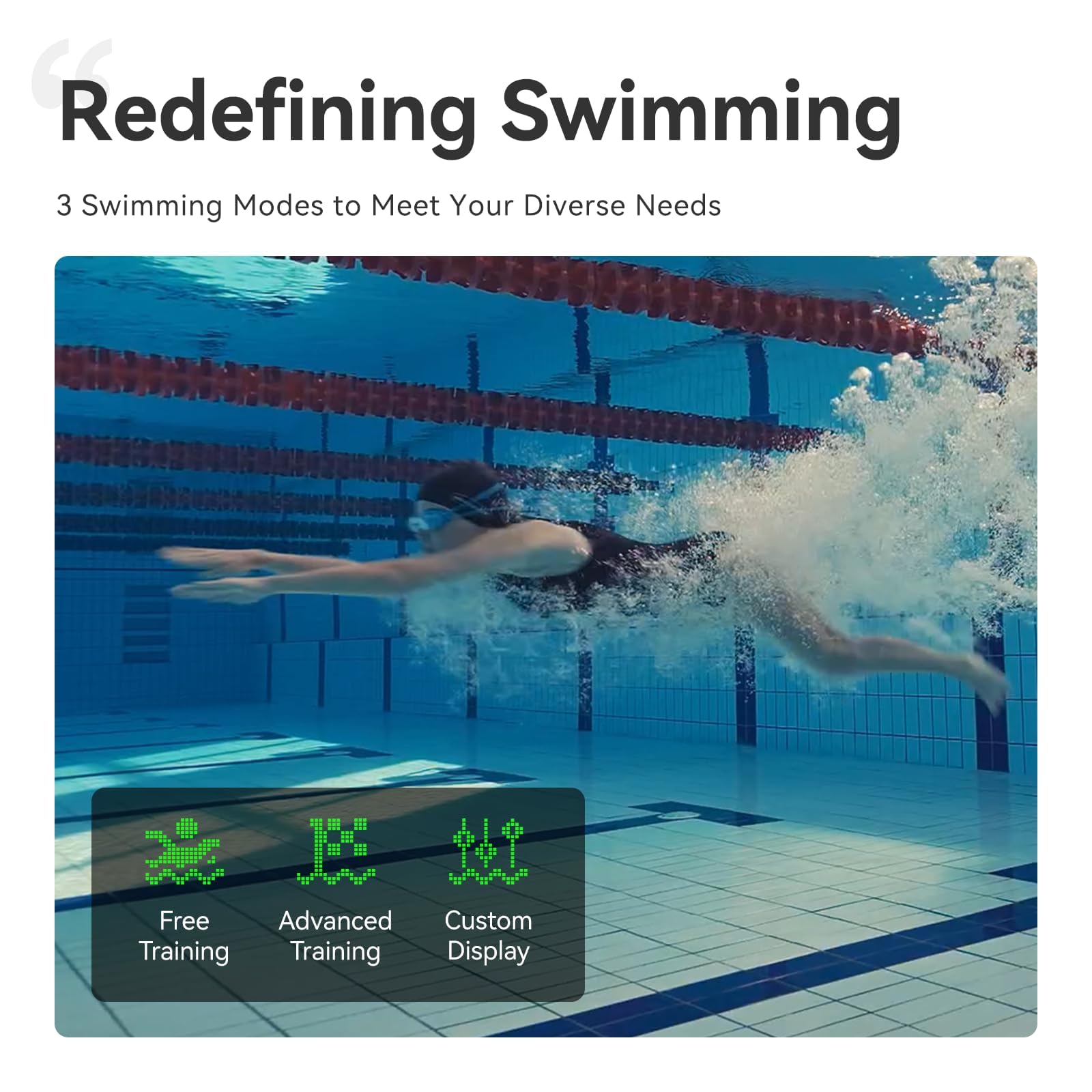 Smart Swim Goggles with AR Display and Training Data Tracking