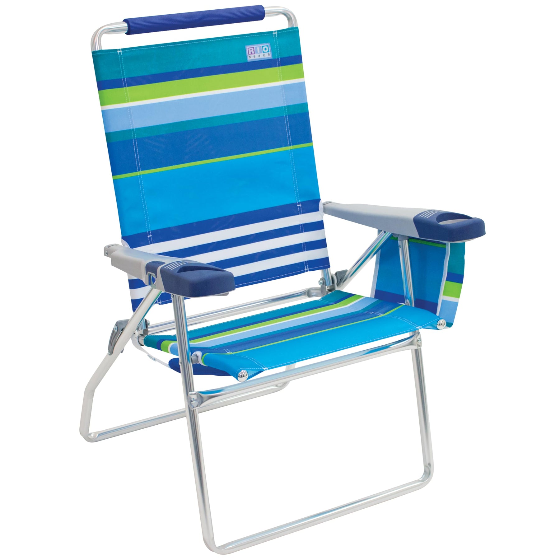 Rio Brands Extended Height 4-Position Folding Beach Chair