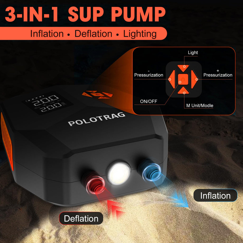 Rechargeable Electric Paddle Board Pump with Auto-Off Function