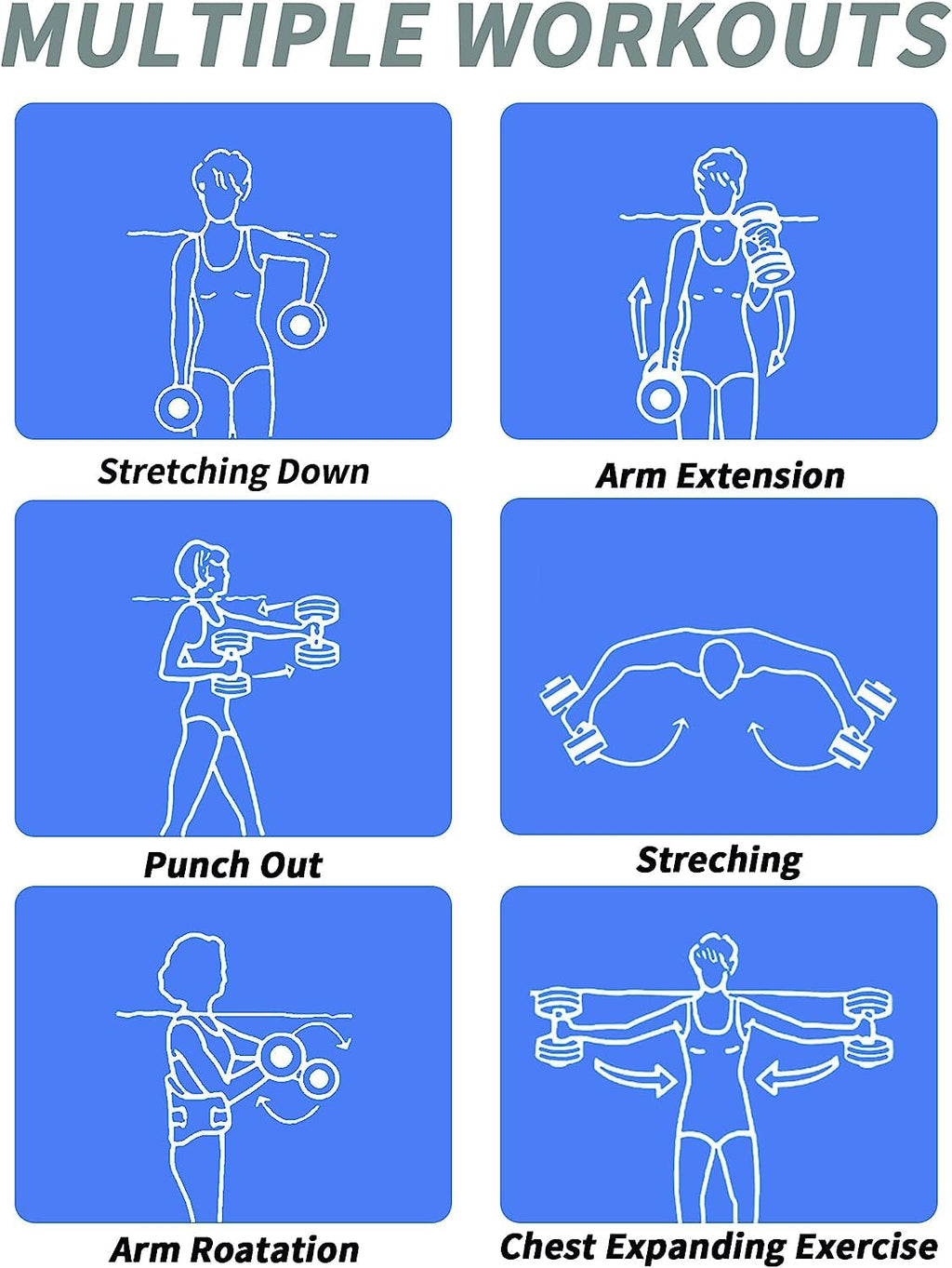 Water Aerobics Dumbbells for Pool Exercise and Resistance Training