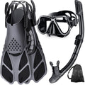 Adult Snorkel Set with Mask, Fins and Travel Bag