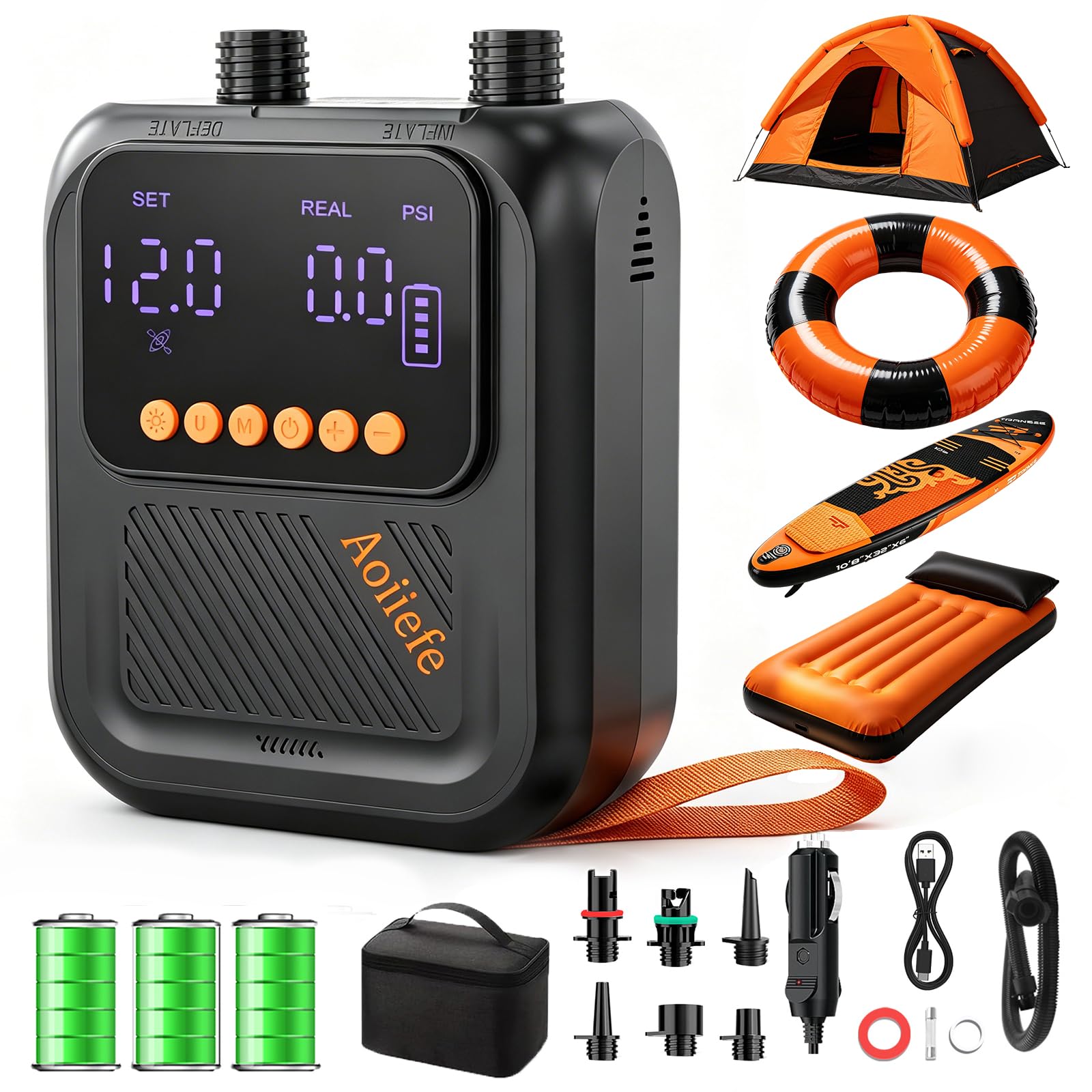 Rechargeable Electric SUP Pump with Dual Stage Inflation Function