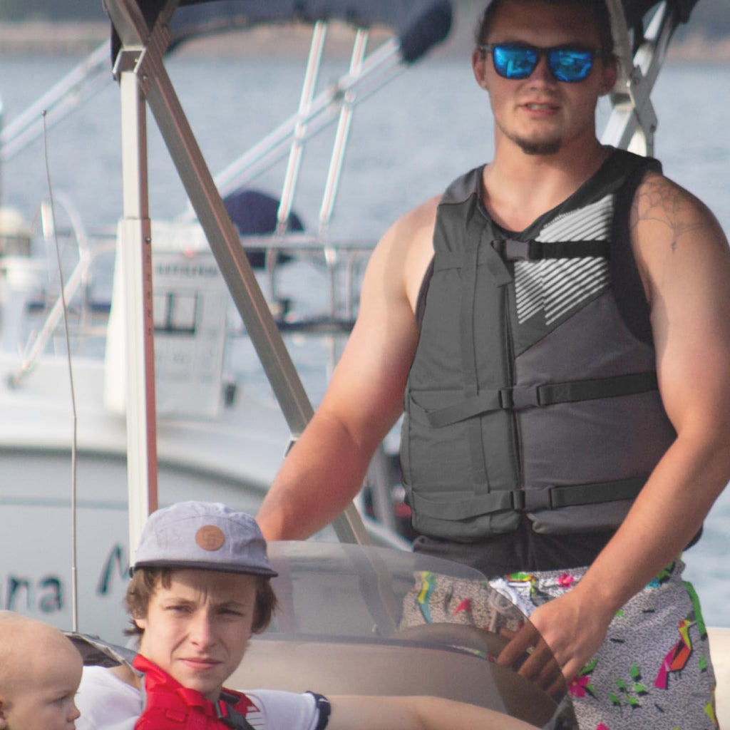 Adult Type III Life Jacket with Adjustable Fit and High Buoyancy