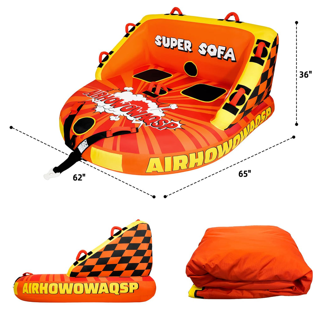 1-4 Person Towable Sofa Tube with Heavy-Duty Nylon Cover
