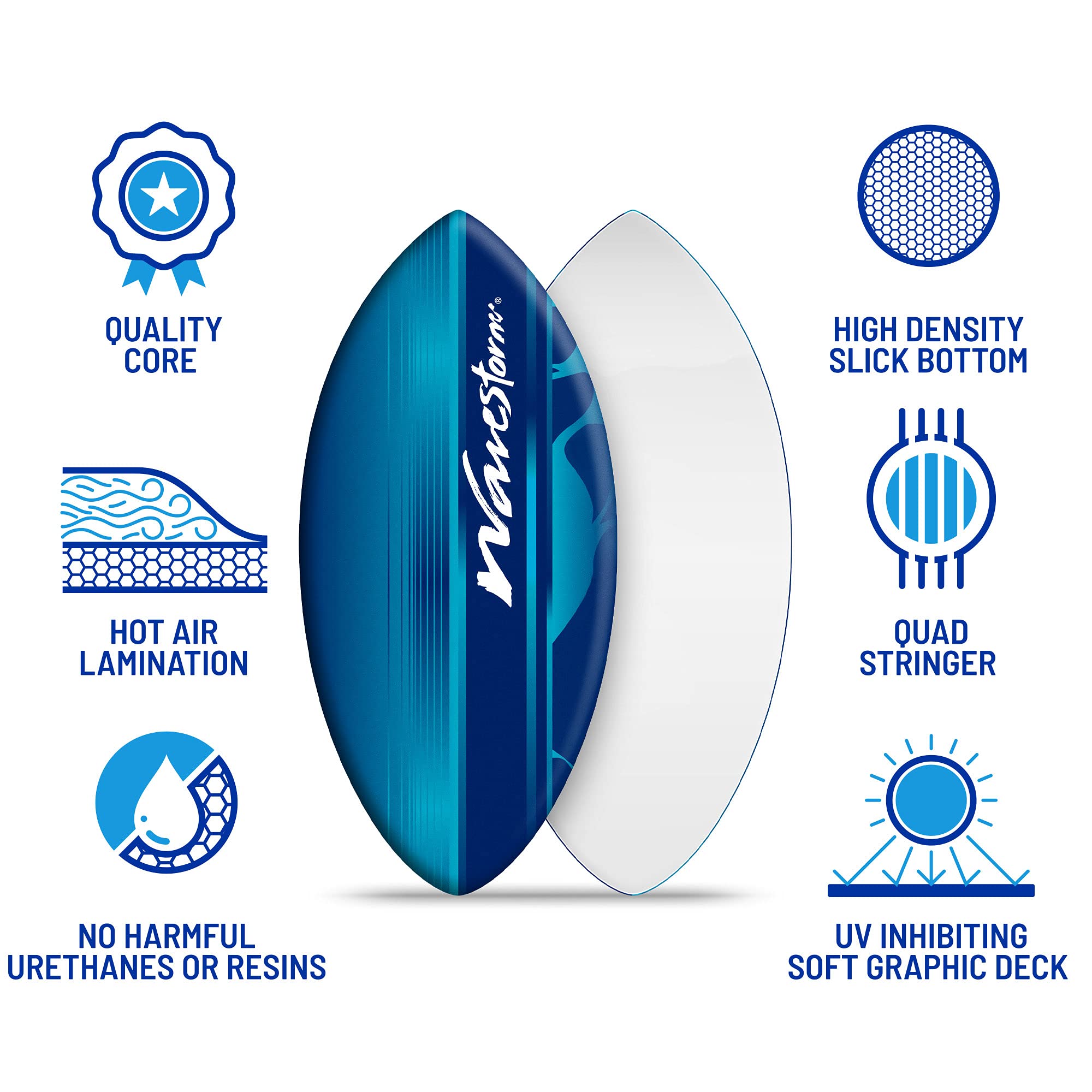 48 Inch Foam Skimboard for Beginners and All Skill Levels