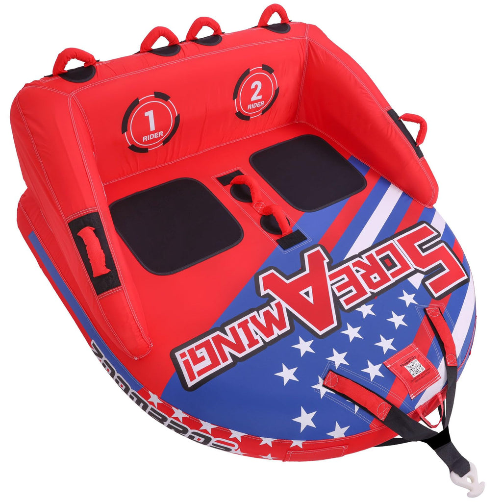 2-3 Person Towable Tube with Durable Cover for Boating