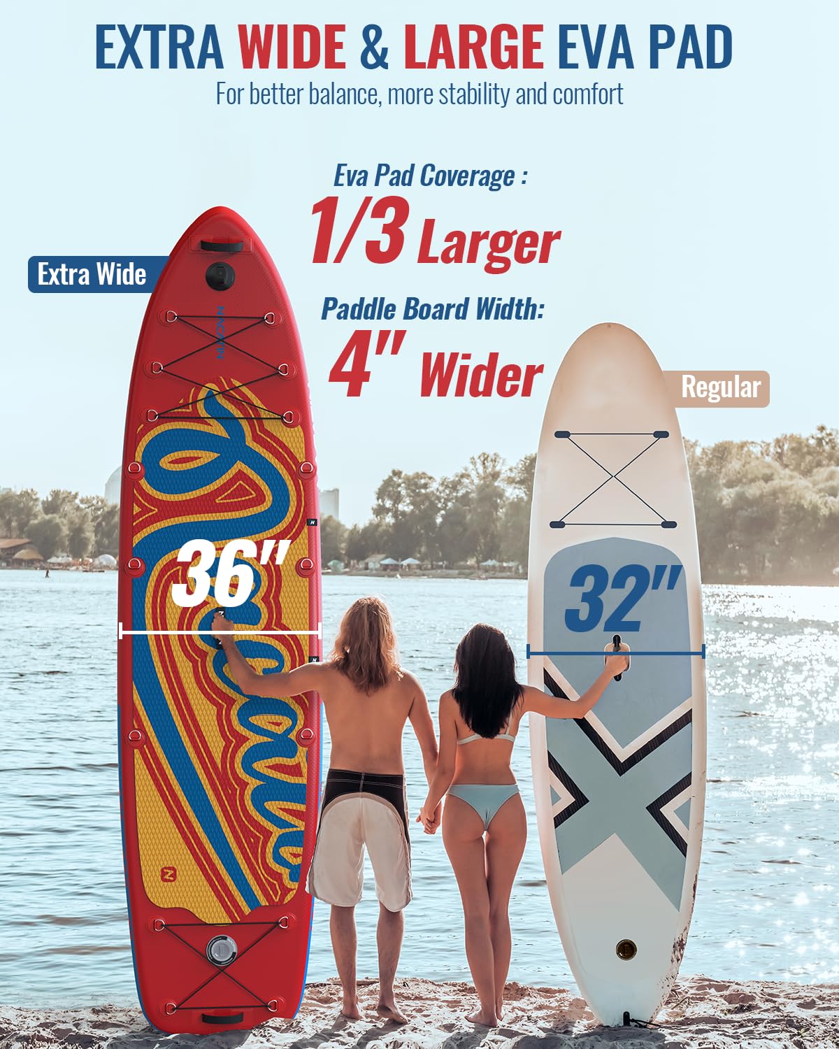 Inflatable Stand Up Paddle Board with Seat, Paddle and Pump