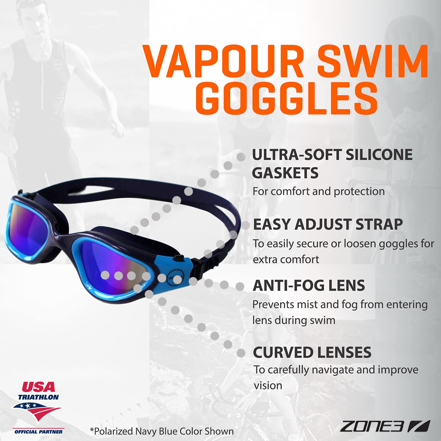 ZONE3 Vapour Swim Goggles