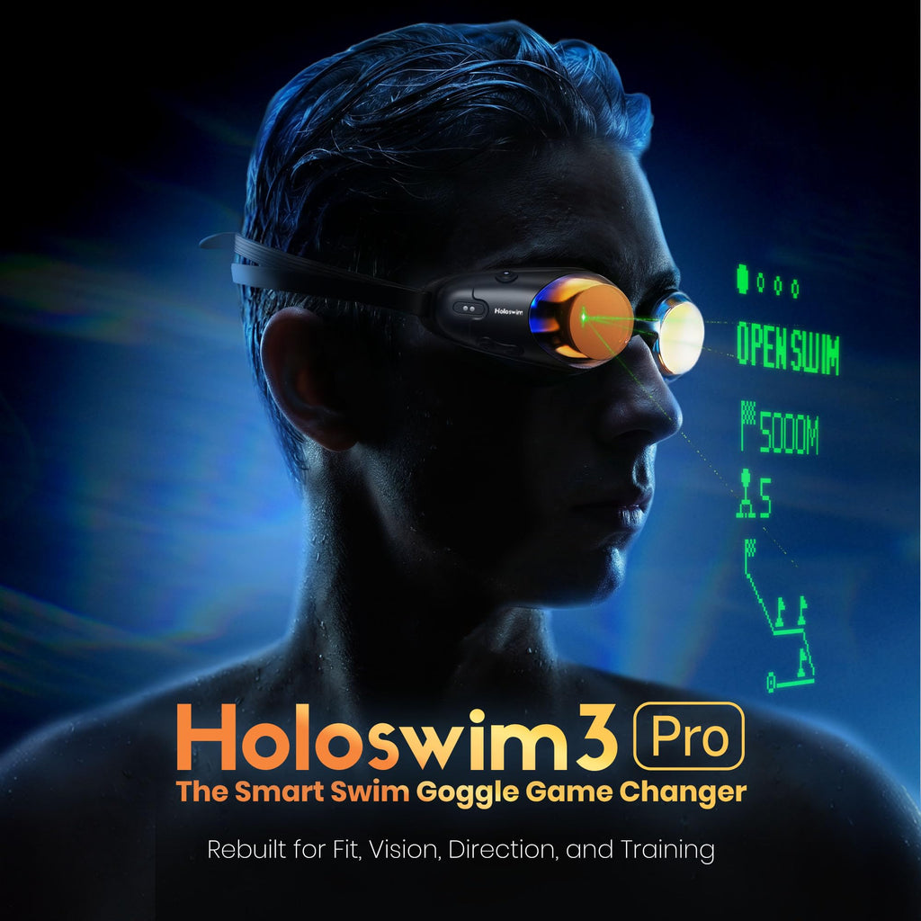 Smart AR Swim Goggles with GPS and Training Data Tracking