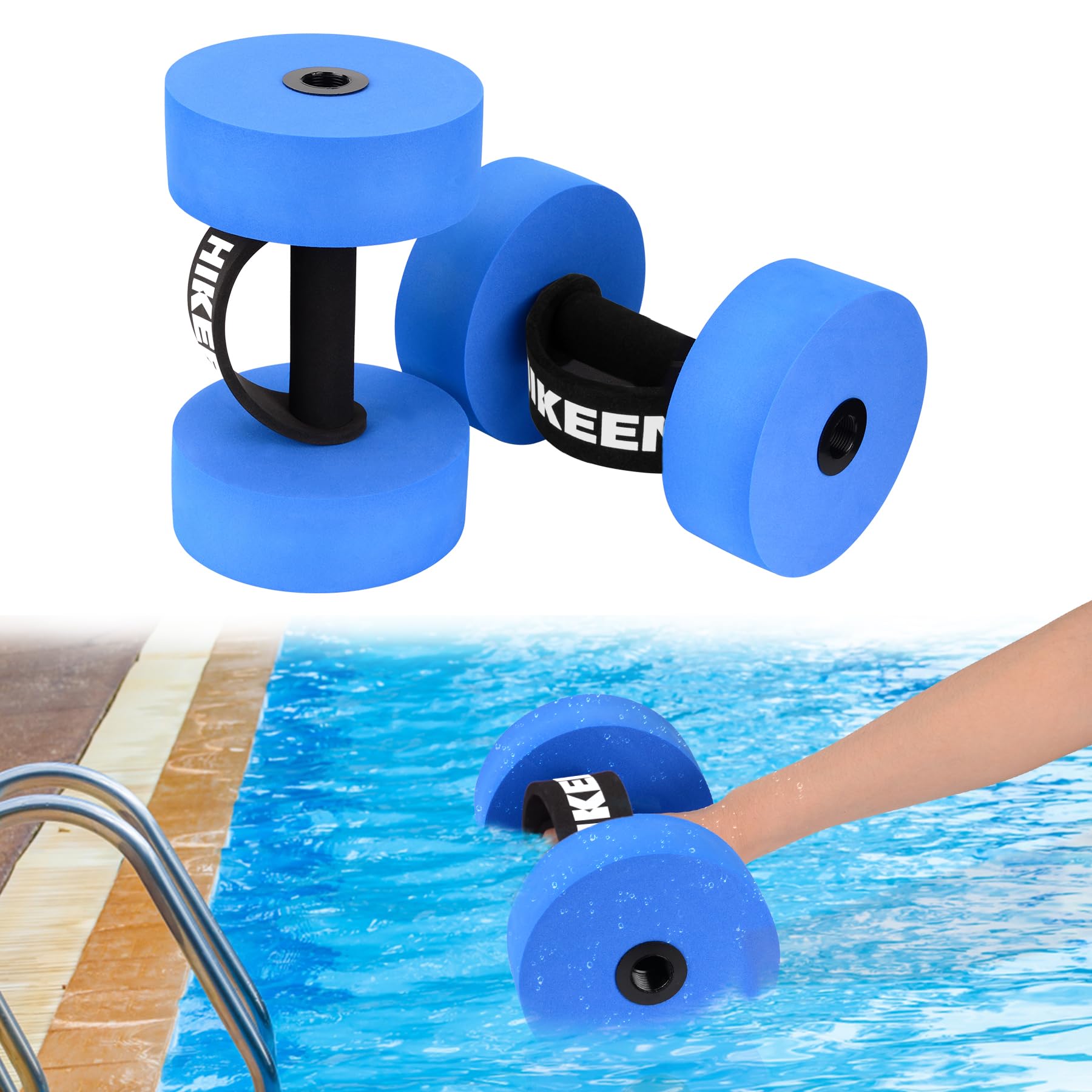 Water Aerobics Dumbbells for Pool Exercise and Resistance Training