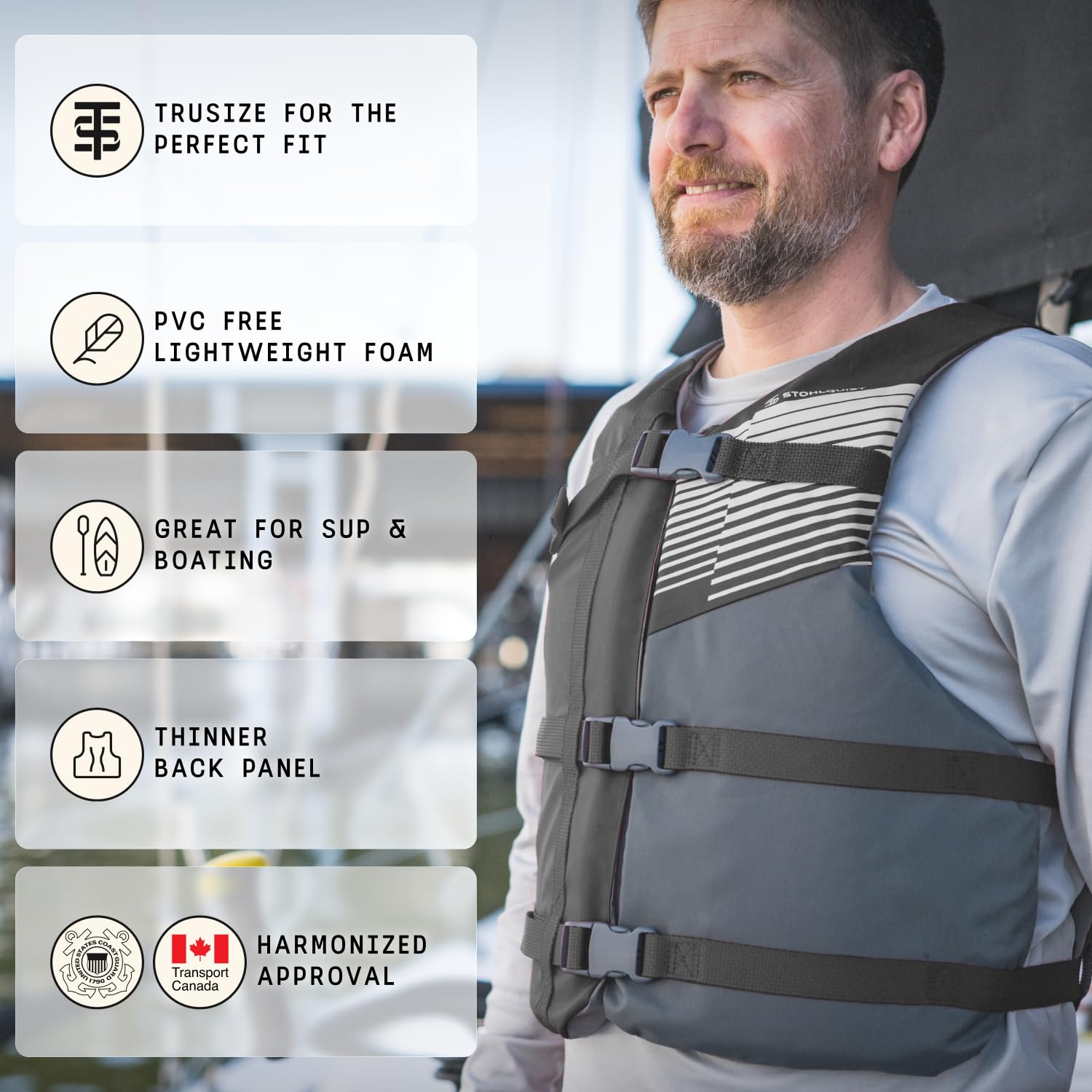 Universal Adult Life Jacket Pack for Boating and Water Sports
