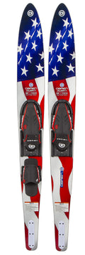 68 Inch Combo Water Skis with Adjustable Bindings for All Levels