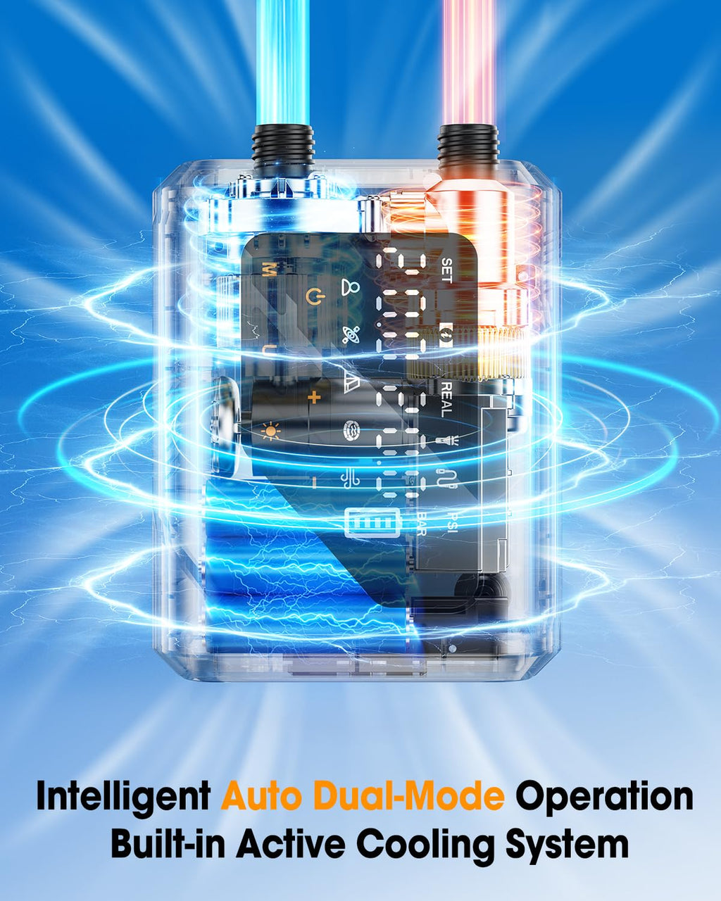Rechargeable Electric SUP Pump with Auto-Off and Dual Stage Inflation