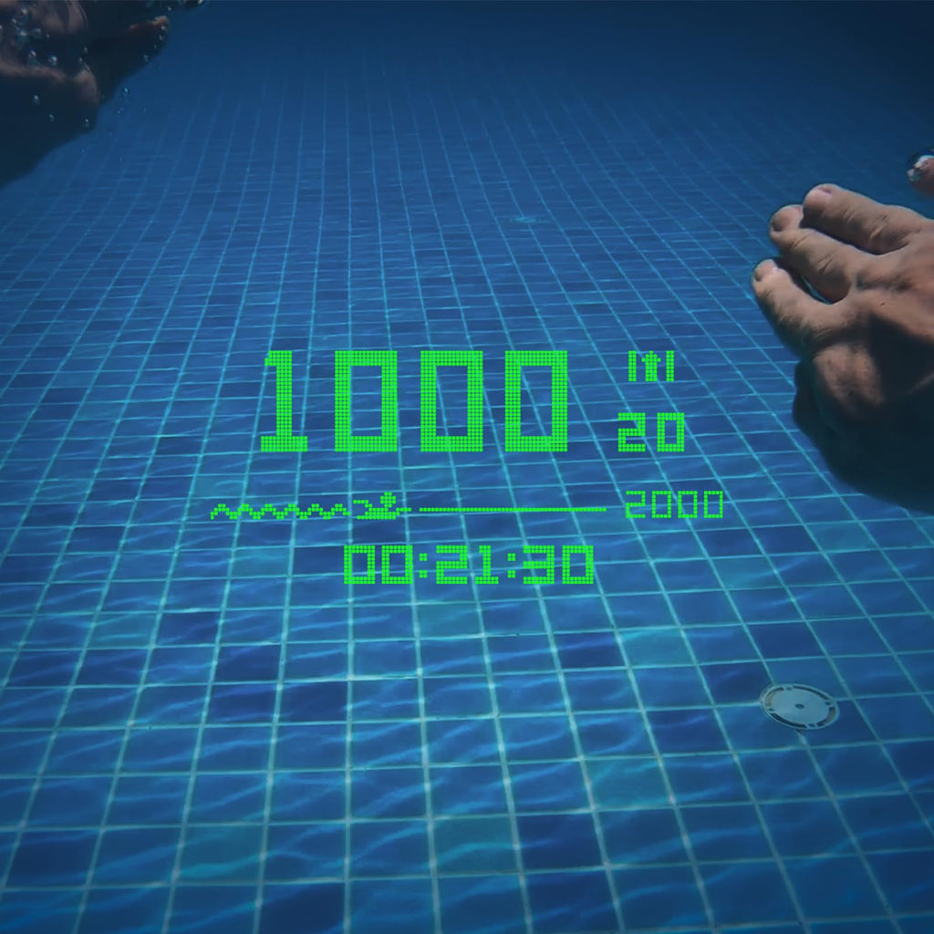 Smart AR Swim Goggles with Real-Time Display and Training Data