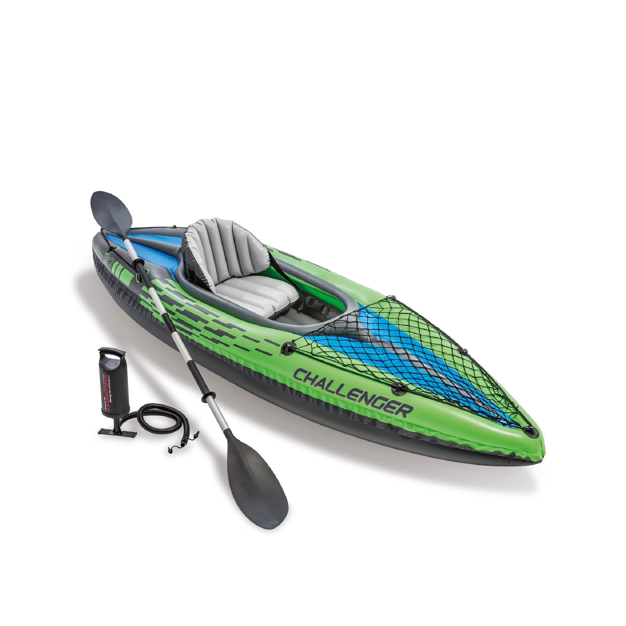 Inflatable Kayak Set with Paddles, Pump and Adjustable Backrest Seat