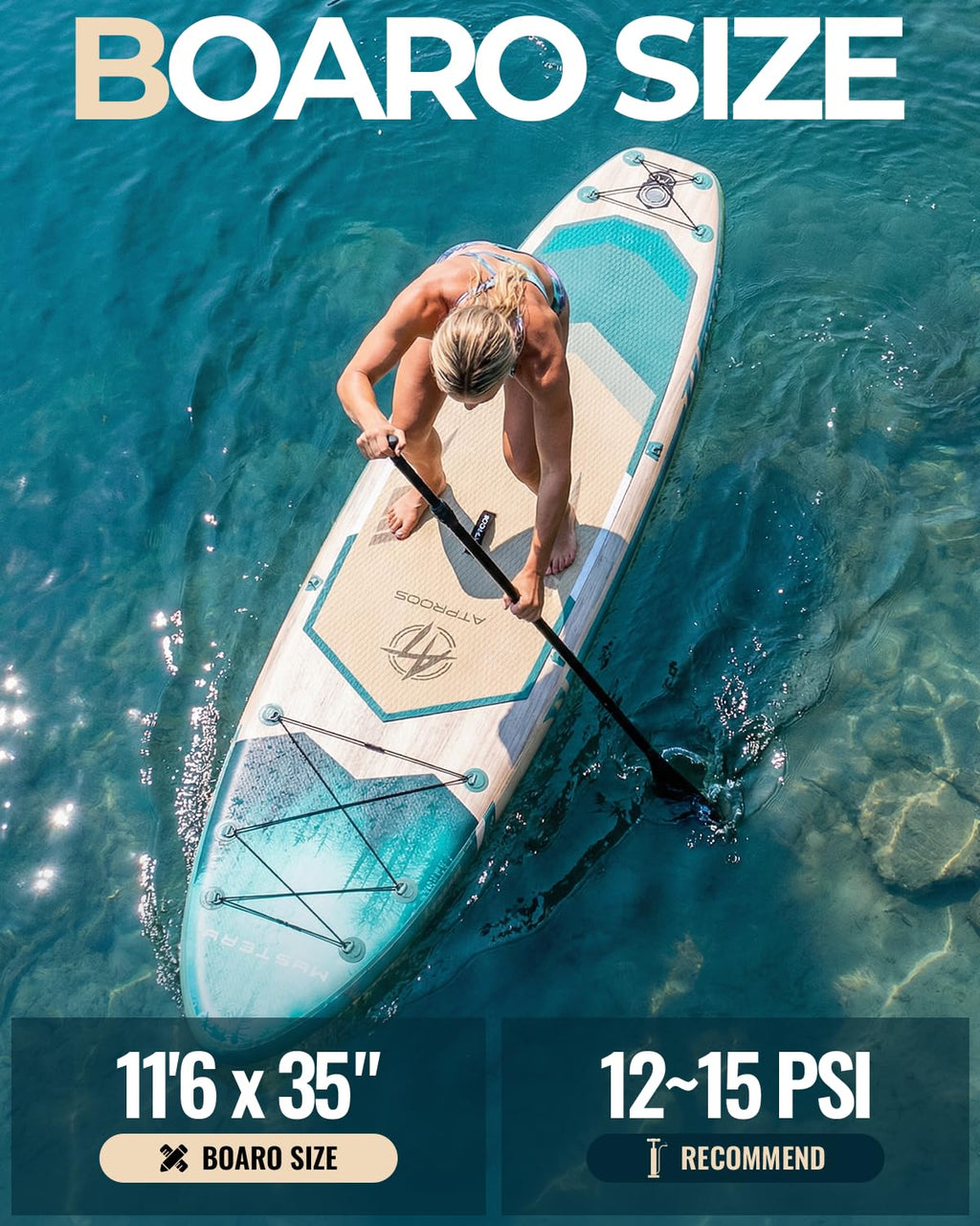 Inflatable Stand Up Paddle Board with Accessories and Stable Deck
