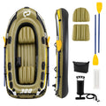 Inflatable Fishing Boat Set with Oars, Seats and Motor Mount