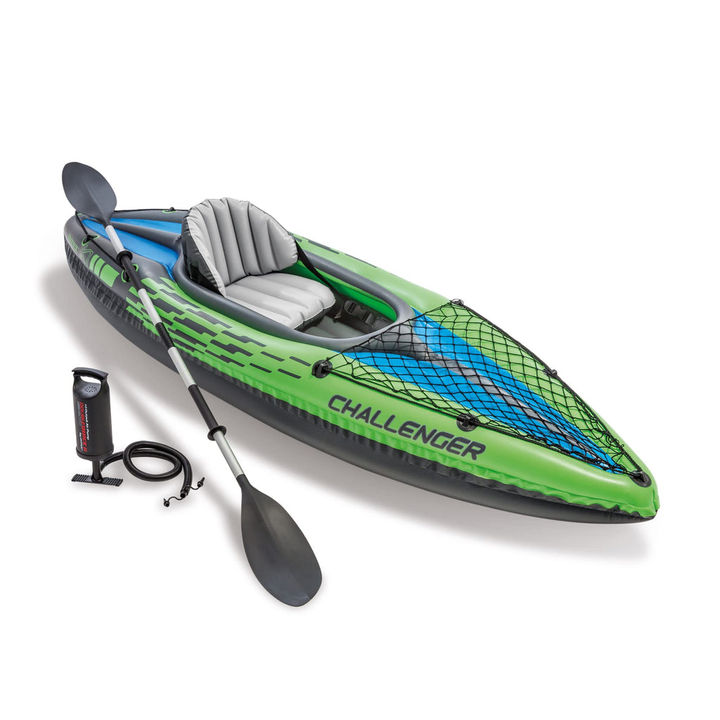 Inflatable Kayak Set with Paddles, Pump and Adjustable Backrest Seat