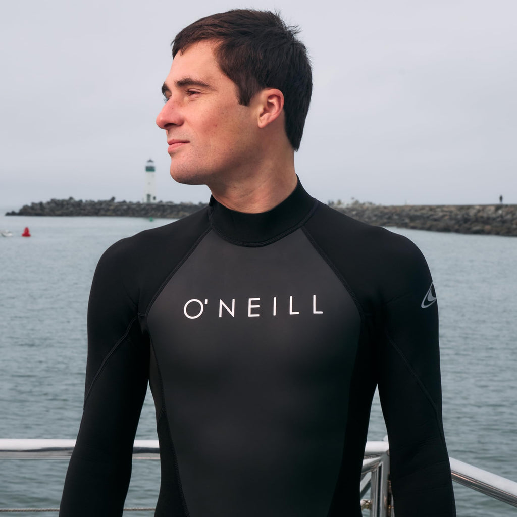 Men's 3/2mm Back Zip Full Wetsuit for Water Activities