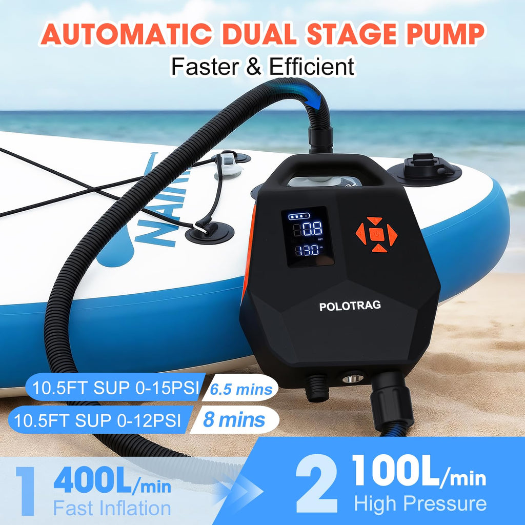 Rechargeable Electric Paddle Board Pump with Auto-Off Function