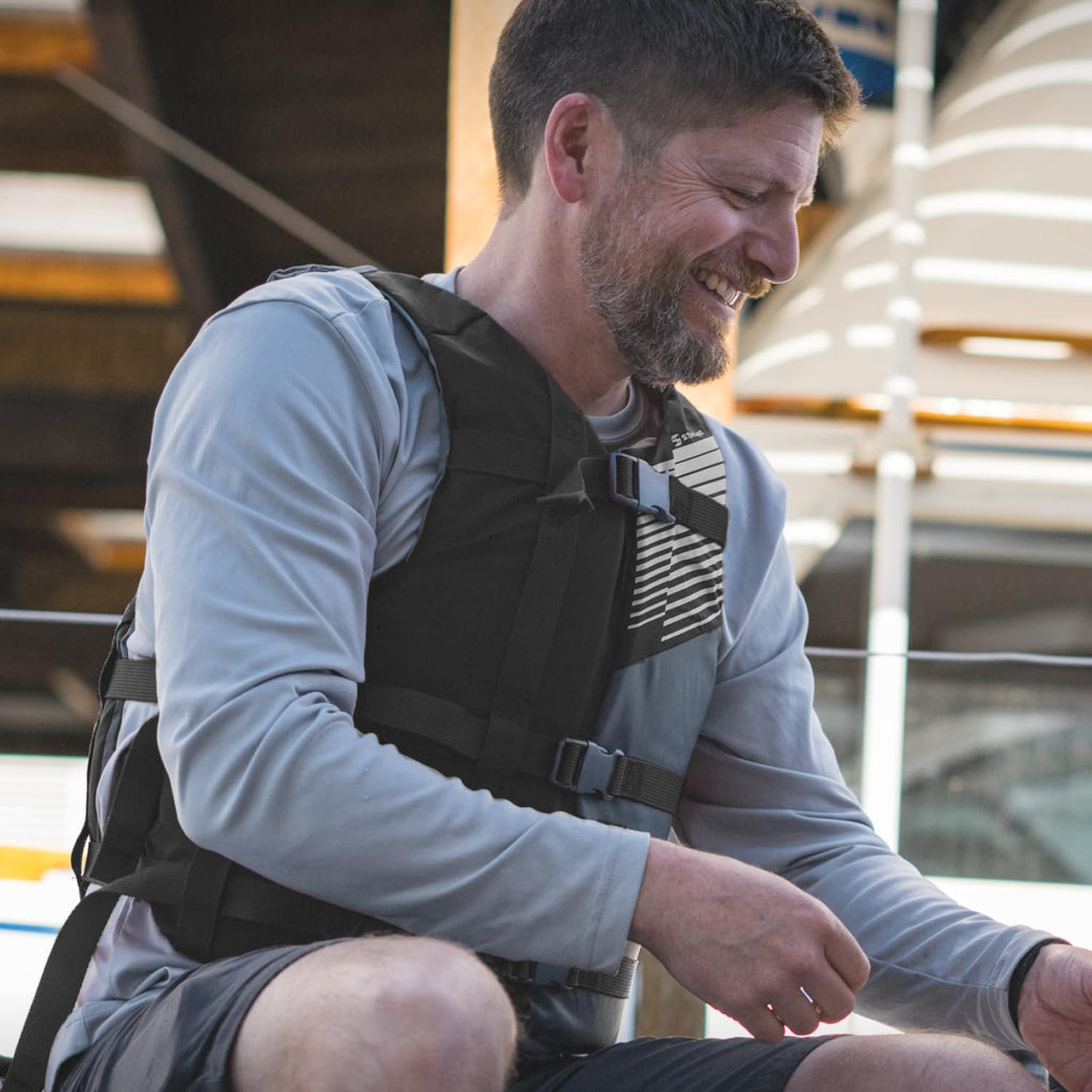 Adult Type III Life Jacket with Adjustable Fit and High Buoyancy