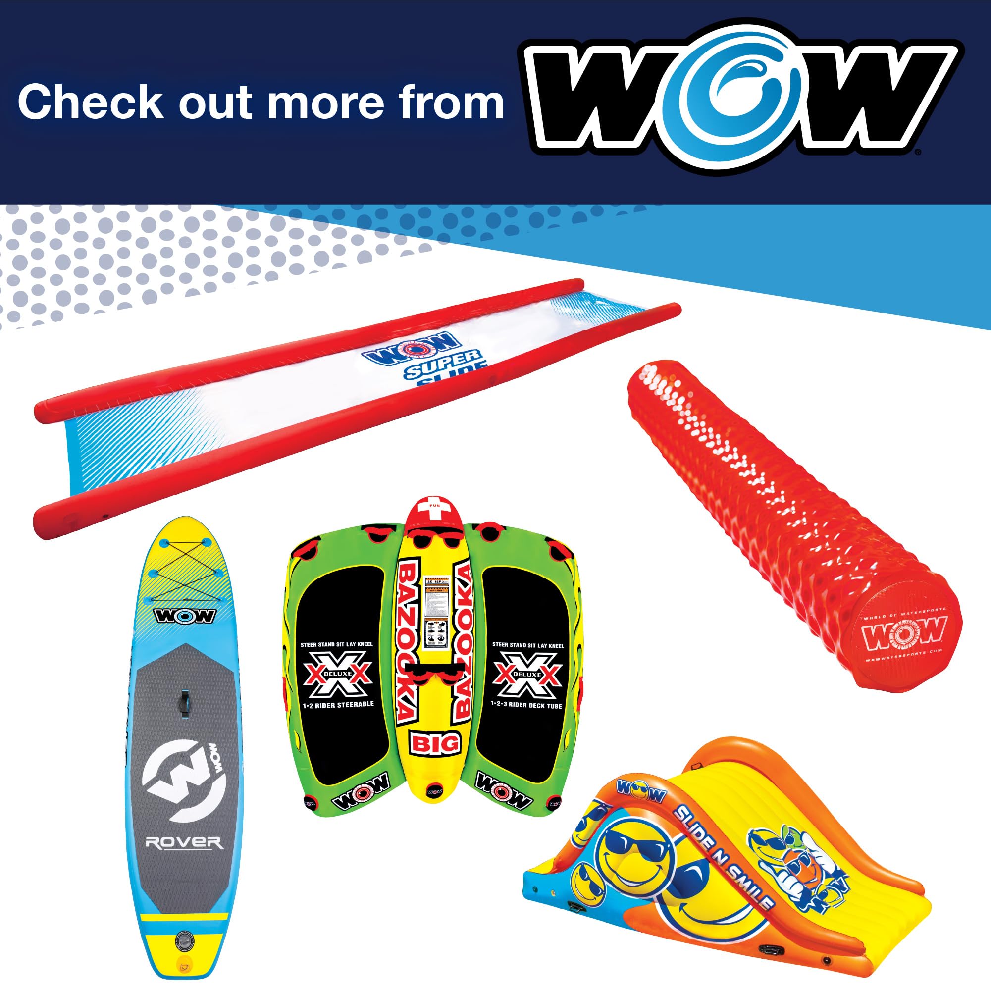 Inflatable Towable Deck Tube for Up to 3 Riders