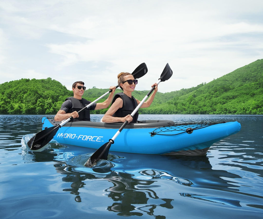 Inflatable Kayak Set with Seat, Paddle, Pump and Carry Bag