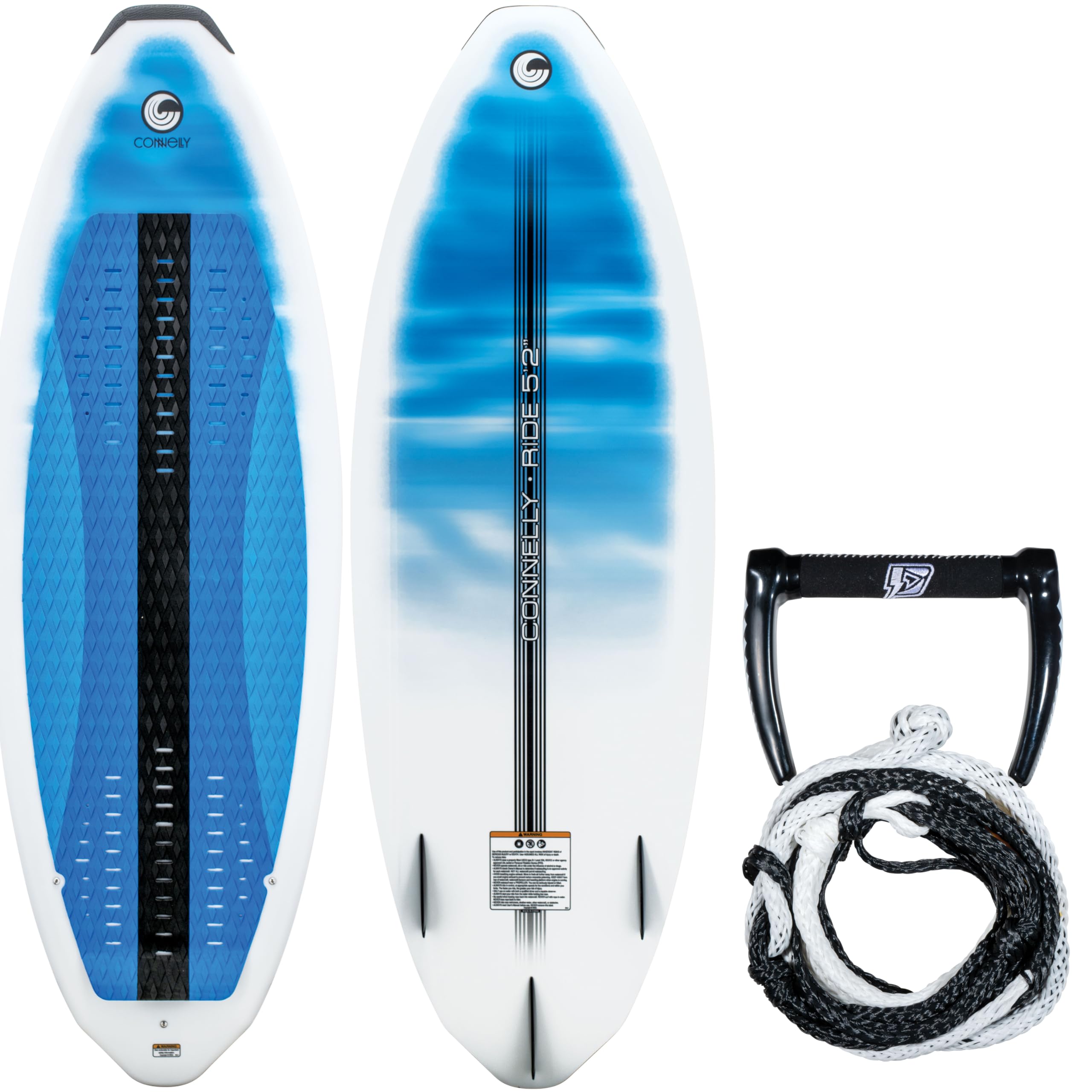 Connelly Ride Wakesurf Board, 5'2" Package with Rope Included