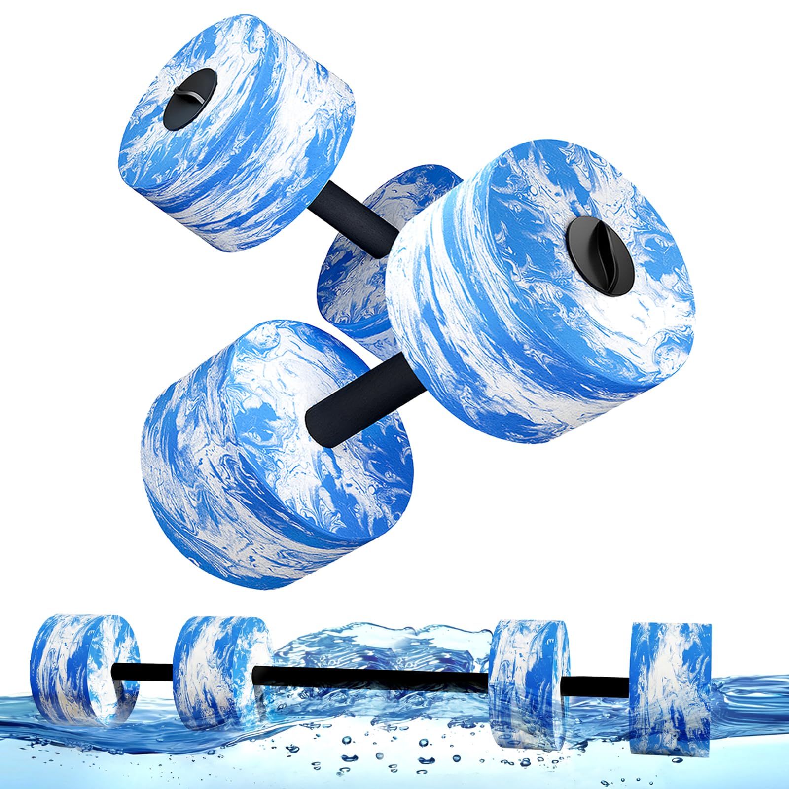 Adjustable Water Dumbbells for Pool Exercise and Aquatic Training