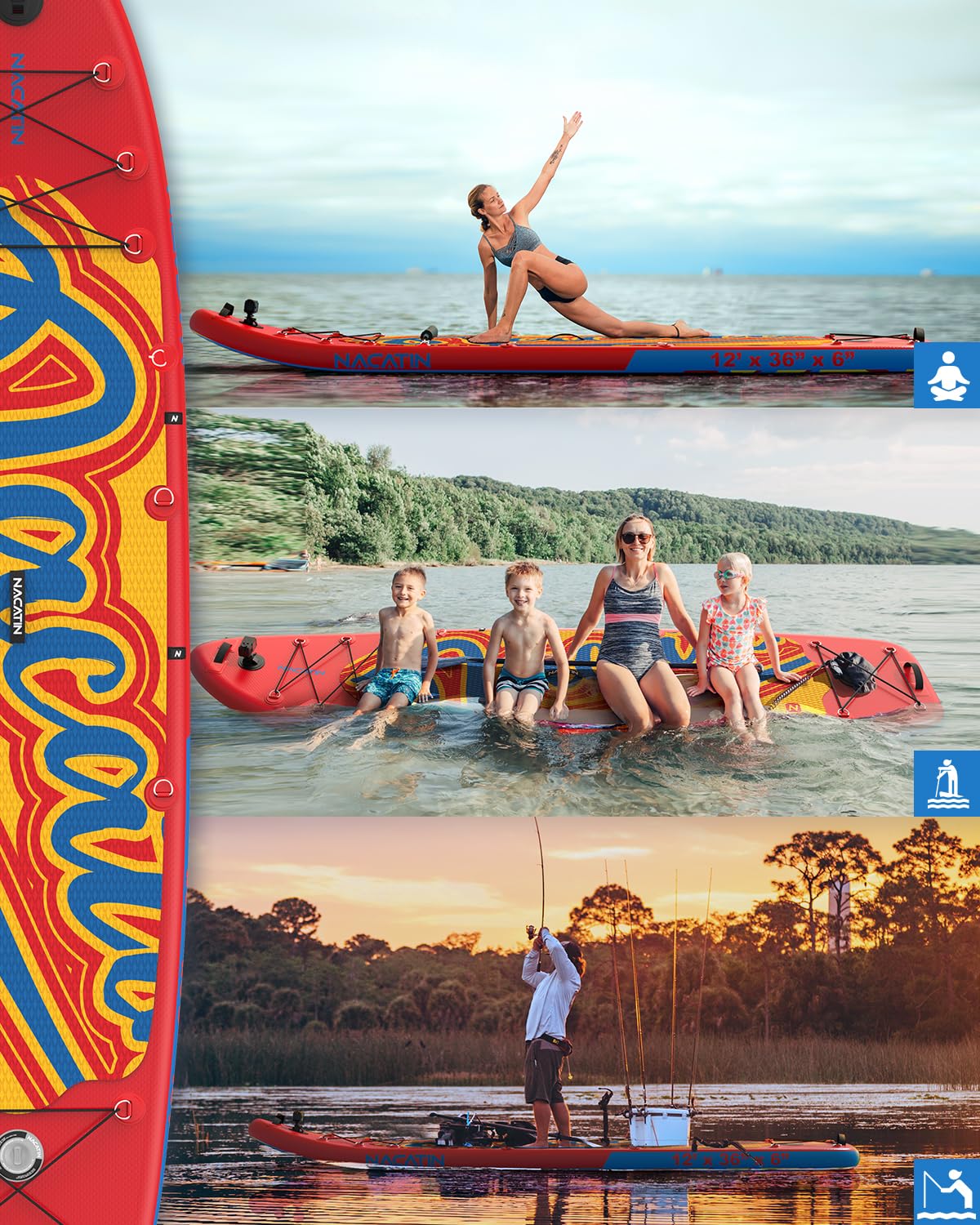 Inflatable Stand Up Paddle Board with Seat, Paddle and Pump