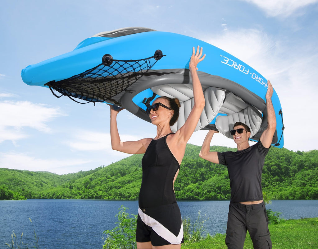 Inflatable Kayak Set with Seat, Paddle, Pump and Carry Bag