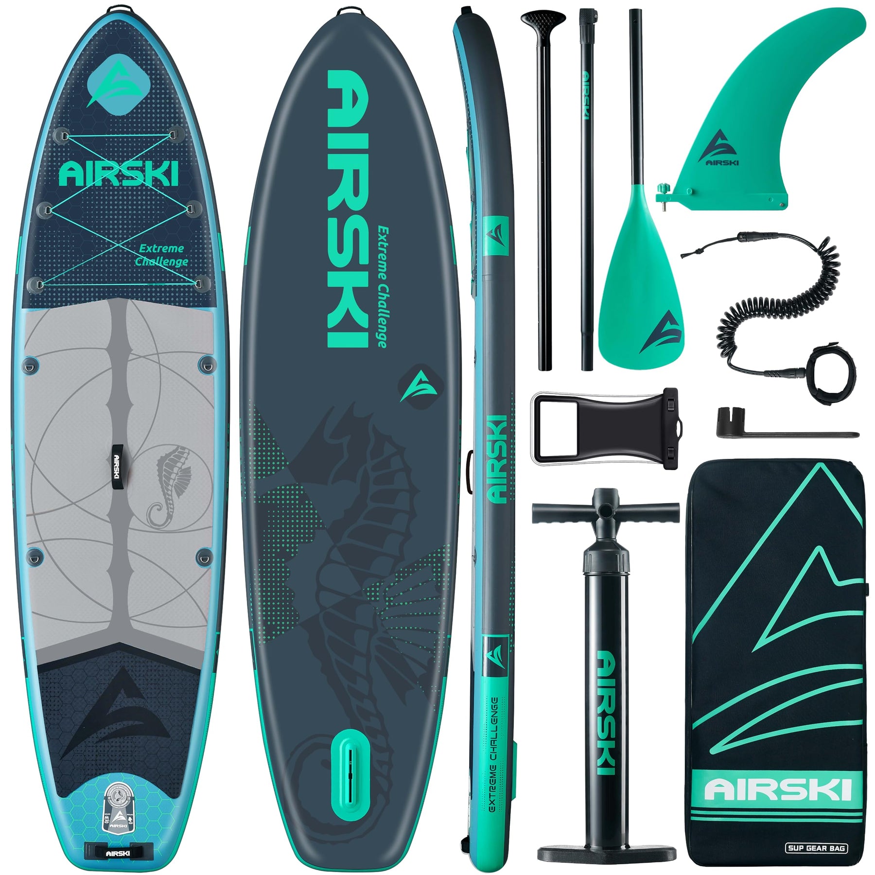 Airski 11'x34 Extra Wide Inflatable Paddle Boards, Family SUP/Yoga/Fishing