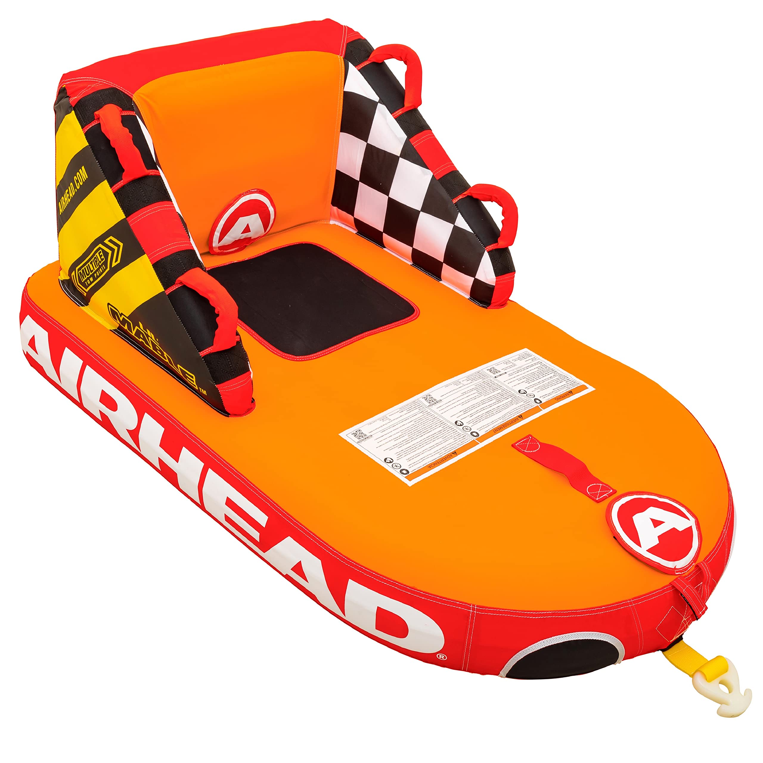1-4 Person Towable Tube with Nylon Cover and Dual Tow Points