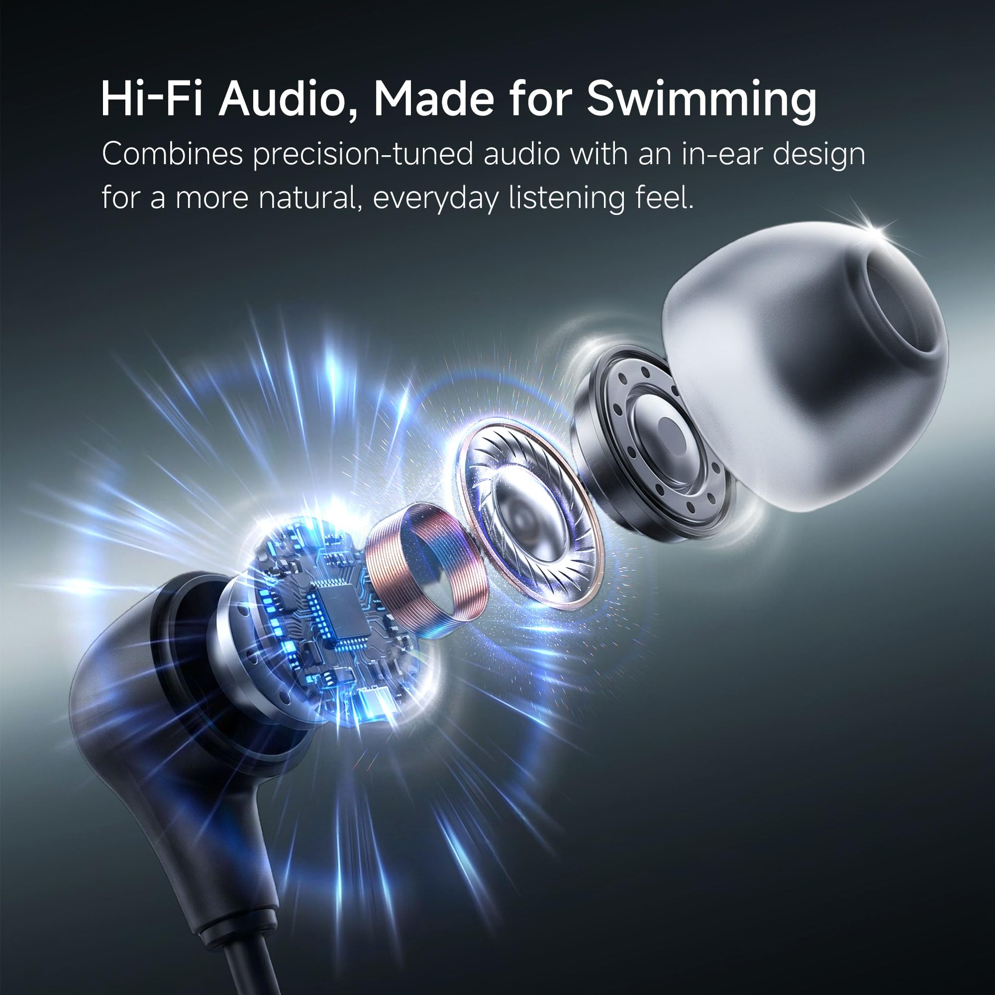 Smart Swimming Headphones with AI Feedback and MP3 Player