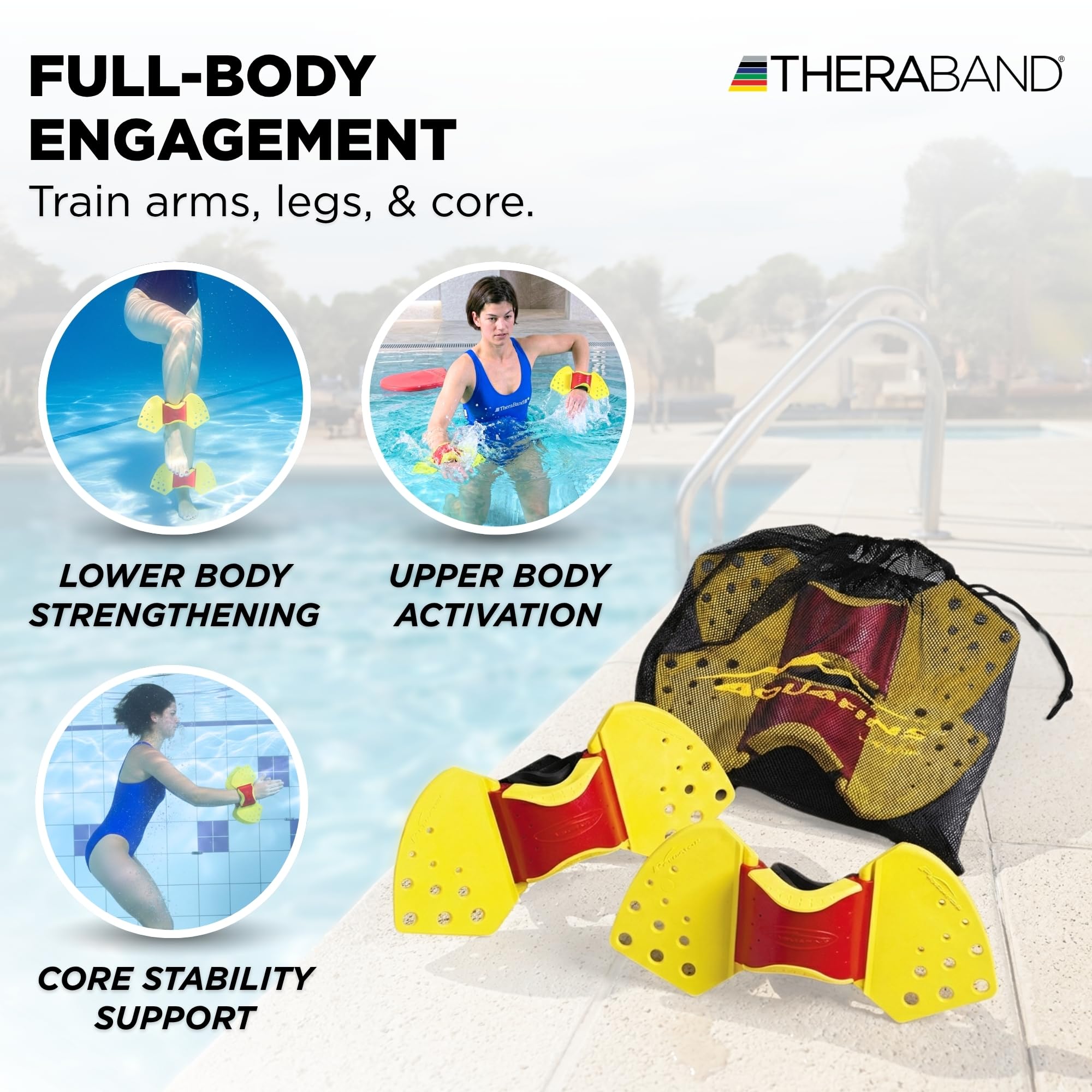 Swim Belt with Buoyancy Foam for Aquatic Training and Exercise