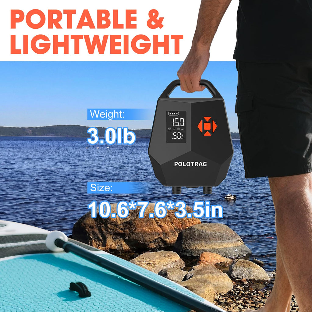 Rechargeable Electric Paddle Board Pump with Auto-Off Function
