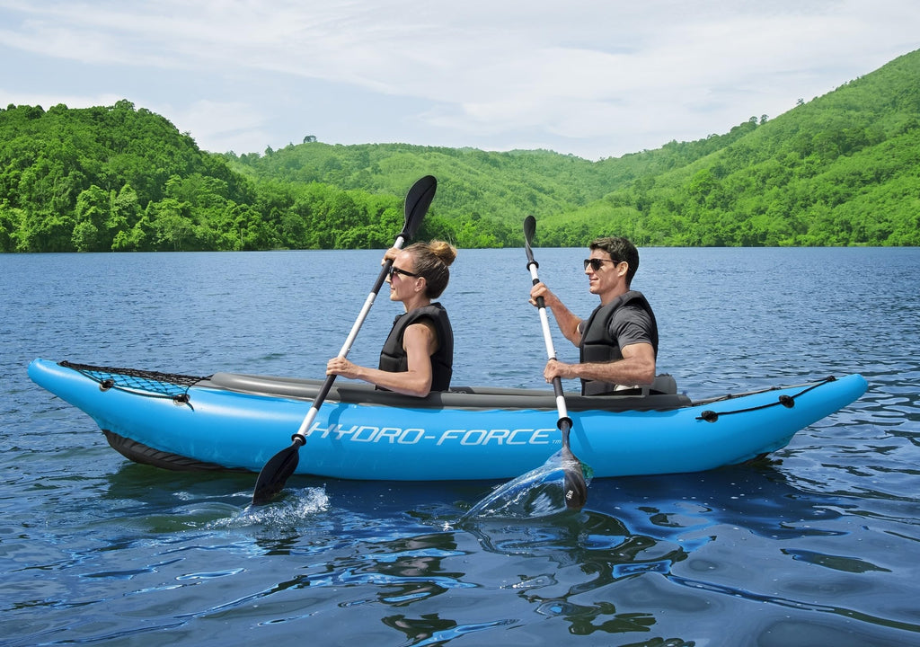 Inflatable Kayak Set with Seat, Paddle, Pump and Carry Bag